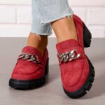 Loafers 2026 Spring New Arrivals: Plus-Size Chain-Detail Loafers — Western-Style Women's Fashion Flats (WISH & Amazon Export Model)