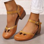 Sandals 2026 Amazon New Arrival Independent Website European and American Foreign Trade Plus Size High-Heeled Buckle Women's Sandals (Sizes 36-43)