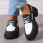 Loafers 2026 Spring New Arrivals: Plus-Size Lace-Up Loafers — Western-Style Women's Fashion Flats (WISH & Amazon Export)