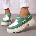 Loafers 2026 Spring New Arrivals: Plus-Size Lace-Up Loafers — Western-Style Women's Fashion Flats (WISH & Amazon Export)