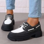 Loafers 2026 Spring New Arrivals: Plus-Size Lace-Up Loafers — Western-Style Women's Fashion Flats (WISH & Amazon Export)