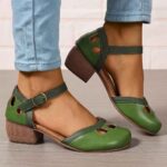 Sandals 2026 Amazon New Arrival Independent Website European and American Foreign Trade Plus Size High-Heeled Buckle Women's Sandals (Sizes 36-43)