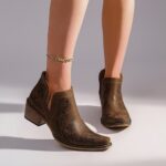 Ankle Boots 2026 Spring New Arrivals: Women's Embroidered Ankle Boots — Retro Ethnic Style, Block Heel, Western Cowboy-Style Footwear