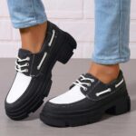 Loafers 2026 Spring New Arrivals: Plus-Size Lace-Up Loafers — Western-Style Women's Fashion Flats (WISH & Amazon Export)