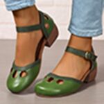 Sandals 2026 Amazon New Arrival Independent Website European and American Foreign Trade Plus Size High-Heeled Buckle Women's Sandals (Sizes 36-43)