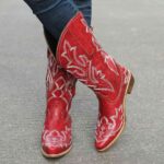 Tall Boots New Autumn/Winter Export Style Women's Footwear (Wish): Plus-Size, Embroidered, Pointed-Toe Leather Boots — Women's Knee-High Riding Boots