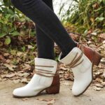 Boots Autumn/Winter Women's Shoes, Plus Sizes 35-43, with Back Straps and Chunky Heels, for Amazon, Shopee, Independent Websites, and European/American Exports
