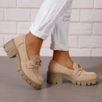 Loafers 2026 Spring New Arrivals: Plus-Size Chain-Detail Loafers — Western-Style Women's Fashion Flats (WISH & Amazon Export Model)