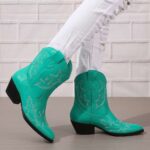 Ankle Boots New Autumn/Winter Arrivals: In-Stock Plus-Size Embroidered Ankle Boots for Women — Western-Style Leather Footwear for WISH & Amazon